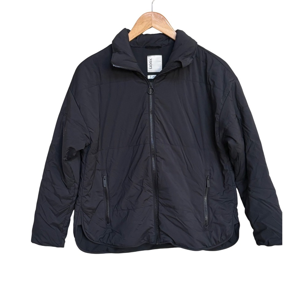 Vuori Womens Canyon Insulated Jacket Black Full Zip Puffer Coat Size XS
